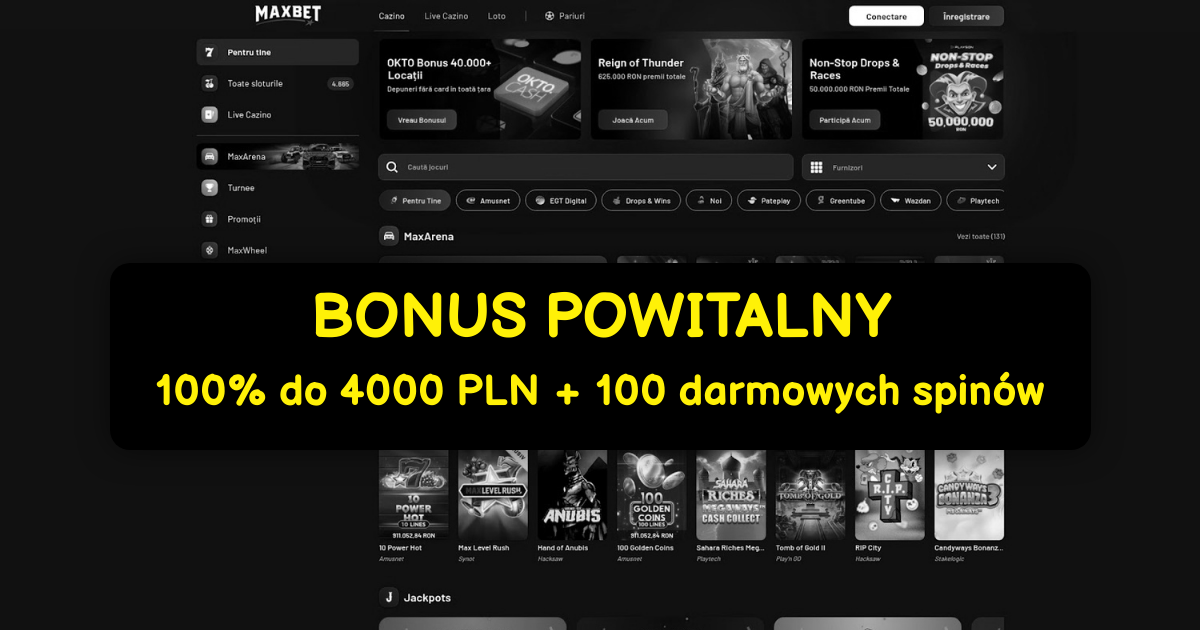 Maxbet Casino - Topowe automaty online z dużymi bonusami