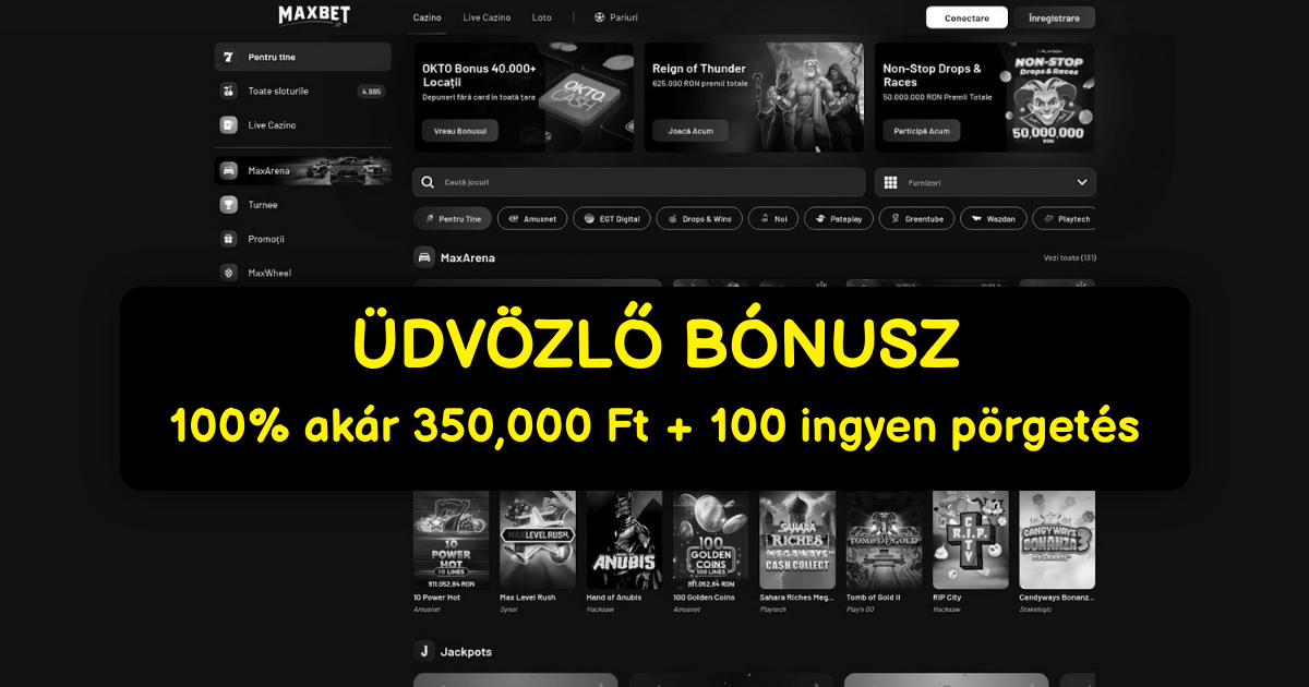 Maxbet Casino - Online Nyerőgépek nagy bónuszokkal